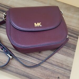 Michael Koes Mott Half Dome Everyday Burgundy Pebble Grain Leather Bag. …